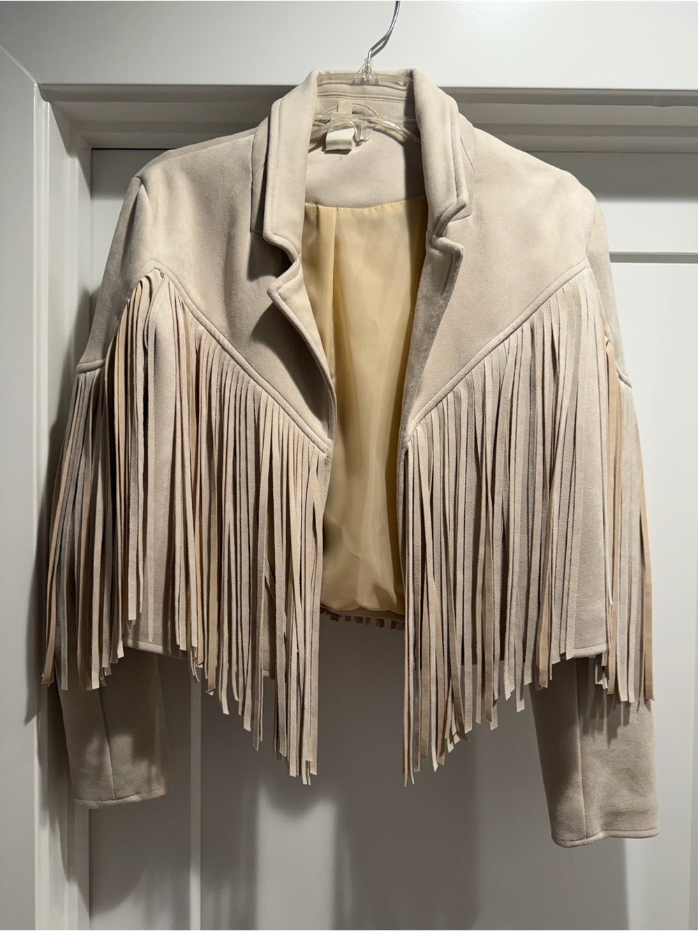 LAWLESS Cream Suede Fringe Leather Jacket from VICI - Picture 2 of 4